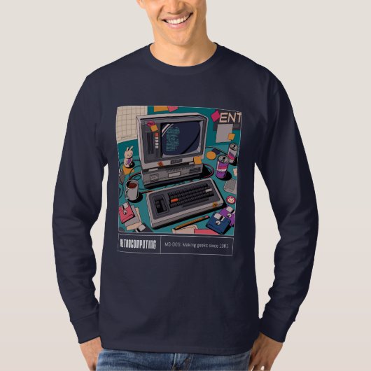 Retrocomputing T-shirt (Voorkant)