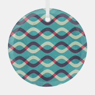 Retrocurven: Grunge-patrooneffect. Glas Ornament