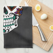 Retrodag van de dode suikerschedel theedoek (Quarter Fold)