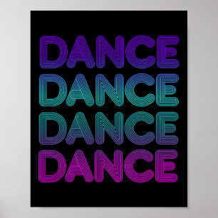 Retrodans voor dansers Ik hou van dansen Tiener Ki Poster