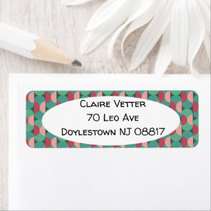 Retroeporen en halve cirkels etiket