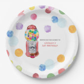 Retrofballmachine | Kinderen van Birthday Papieren Bordje (Voorkant)