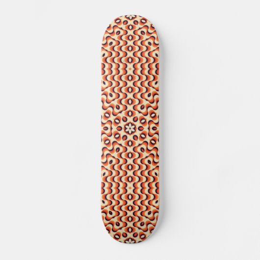 Retrofibrochures naadloze Abstracte art 2 Skateboard (Voorkant)
