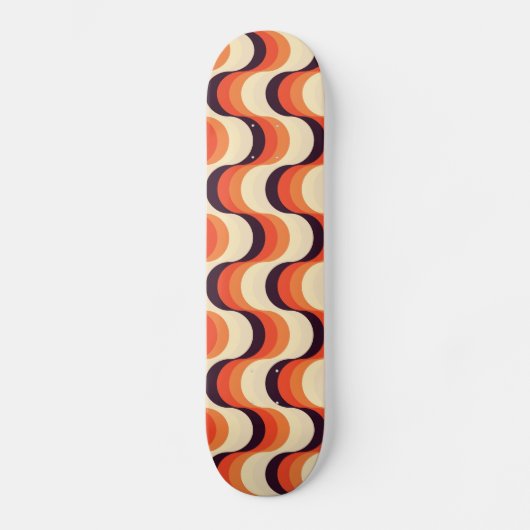 Retrofielen naadloze Abstracte kunst Skateboard (Voorkant)