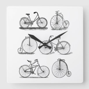 Retrofiets Vierkante Klok