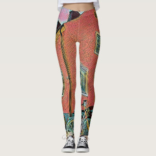 Retrofietskunst Leggings