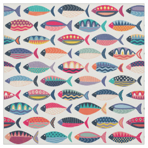 retrofish pink stof