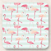 Retroflamingos op mintstrips drankjes onderzetter (Voorkant)