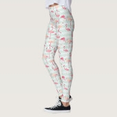 Retroflamingos op mintstrips leggings (Links)