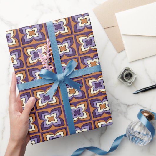 Retroflora geometrisch cadeaupapier (Geschenken)