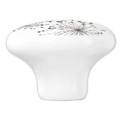 Retroflorale achtergrond keramische knop (Zijkant)