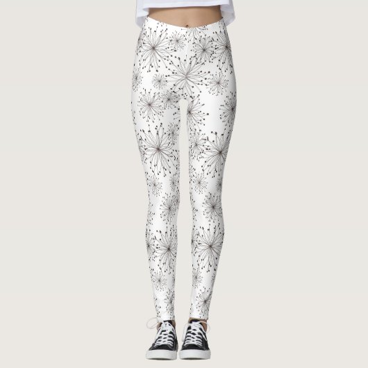 Retroflorale achtergrond leggings (Voorkant)