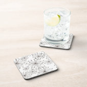 Retroflorale achtergrond onderzetter (Rechterzijde)