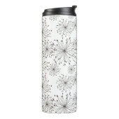 Retroflorale achtergrond thermosbeker (Gedraaid links)