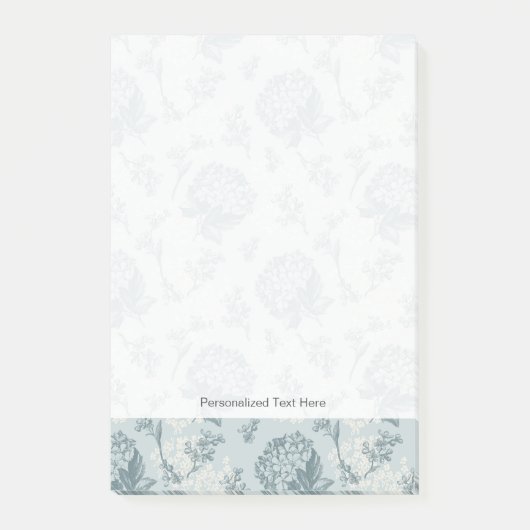 Retrofloreel patroon met viburnum bloemen post-it® notes (Voorkant)