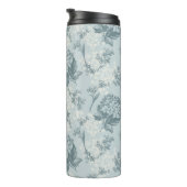 Retrofloreel patroon met viburnum bloemen thermosbeker (Geroteerd rechts)