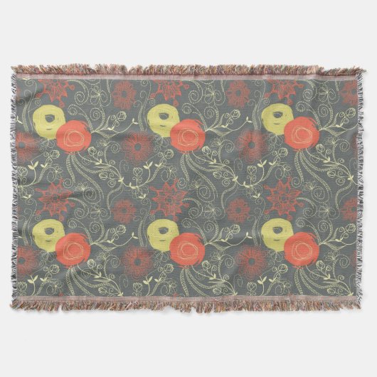 Retroflorpatroon 2 deken (Voorkant)