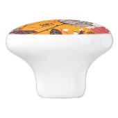 Retroflorpatroon 4 keramische knop (Zijkant)