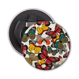 Retroflorpatroon 5 button flesopener