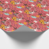 Retroflorpatroon 7 cadeaupapier (Hoek)