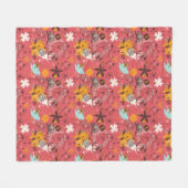 Retroflorpatroon 7 fleece deken (Voorkant (Horizontaal))