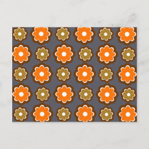 Retroflorpatroon Briefkaart