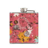 Retroflorpatroon Heupfles (Achterkant)