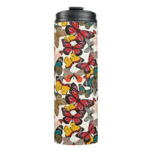 Retroflorpatroon Thermosbeker