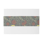 Retroflorpatroon Uitnodigingen Wikkel (Achterkant Voorbeeld)