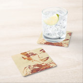 Retrofotograaf Vierkante Kartonnen Onderzetter (Insitu)