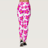 Retrofroze roze patroon leggings (Achterkant)