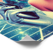 Retrofuturisme Science Fiction Woman Poster (Hoek)