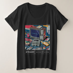 Retrogamer Grote Maat T-shirt
