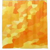 Retrogeel en Oranje Glas in lood Douchegordijn (Voorkant)