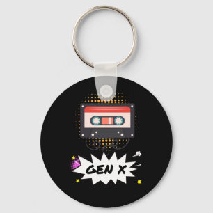Retrogeneratie X-cassette 90s Sleutelhanger