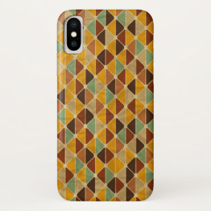 Retrogeometrisch patroon 3 2 iPhone x hoesje