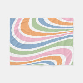 Retrogolfontwerp Fleece Deken