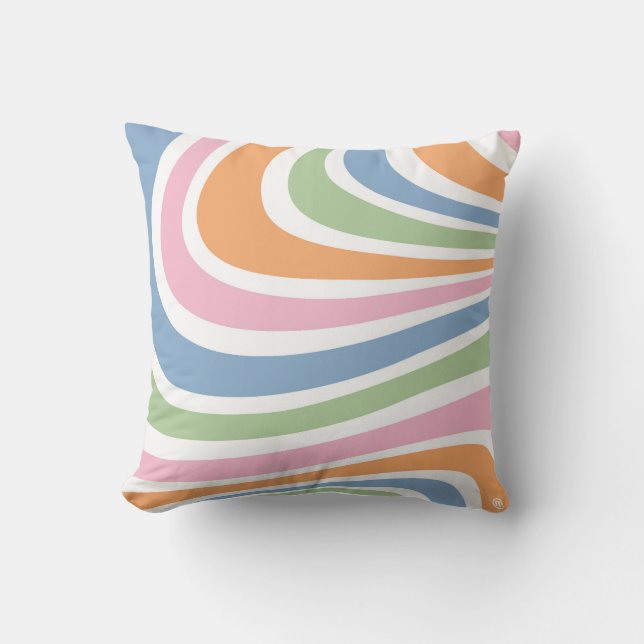 Retrogolfontwerp Kussen (Voorkant)