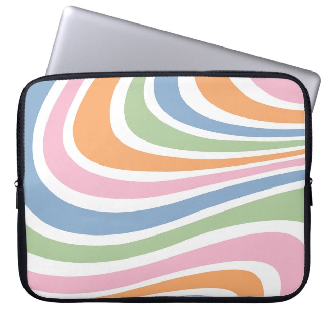 Retrogolfontwerp Laptop Sleeve (Voorkant)