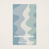 Retrogolven die Ketting juwelen-beeldschermkaart v Visitekaartje (Achterkant)