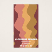 Retrogolven die Ketting juwelen-beeldschermkaart v Visitekaartje (Achterkant)