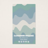 Retrogolven die Ketting juwelen-beeldschermkaart v Visitekaartje (Achterkant)