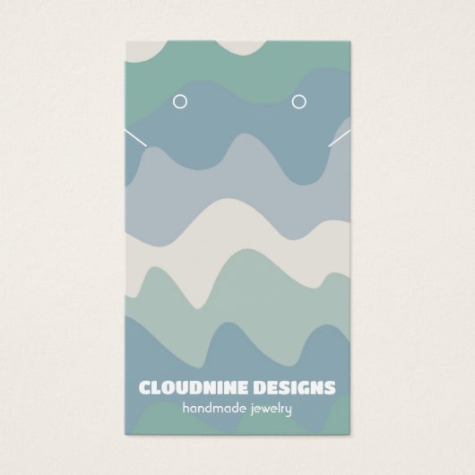 Retrogolven die Ketting juwelen-beeldschermkaart v Visitekaartje (Voorkant)