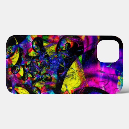 Retrogroef psychedelische fractale kunst Case-Mate iPhone case (Achterkant (horizontaal))