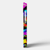 Retrogroef psychedelische fractale kunst Case-Mate iPhone case (Achterkant / Links)