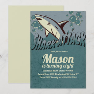 Retrohaai met als geboorte beschouwd partij kaart