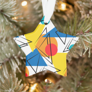 Retrohedendaagse geometrische kleurrijke patronen ornament