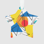 Retrohedendaagse geometrische kleurrijke patronen ornament (voorkant)