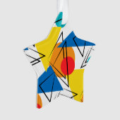 Retrohedendaagse geometrische kleurrijke patronen ornament (voorkant)