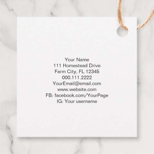 Retroimehouder Apiary Organic Honey Bee Rainbow Bedankjes Labels (Achterkant)